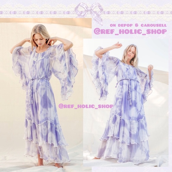fillyboo Love Street Kimono Tie Dyed Maxi Dress - Picture 4 of 8